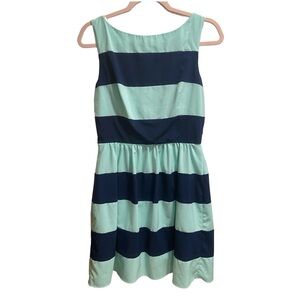Womens B. Darlin Navy Blue/‎ Teal Sleeveless Dress size 13/14